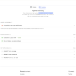 PageSpeed Insights Agentic Browsing report for psharish.com showing one failed check, accessibility tree is not well-formed, alongside two passed checks and three not-applicable WebMCP audits.