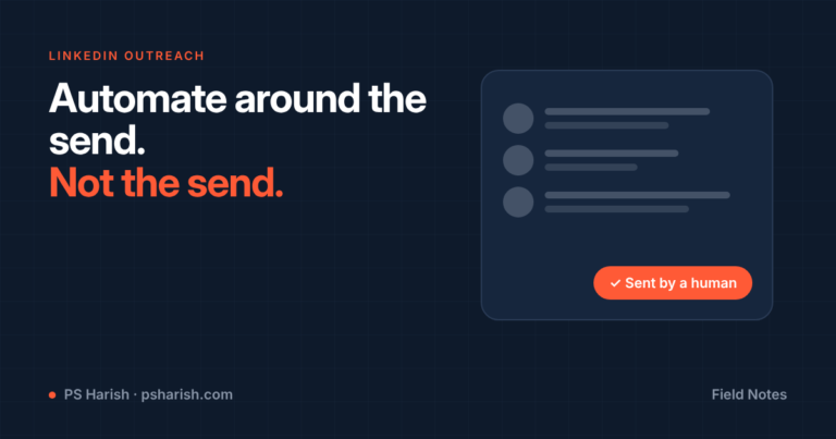 LinkedIn outreach where the rep stays in control of every message